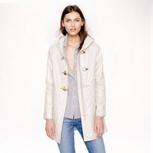 RARE J. Crew Collection Linen Slicker Coat in Flax Size 8